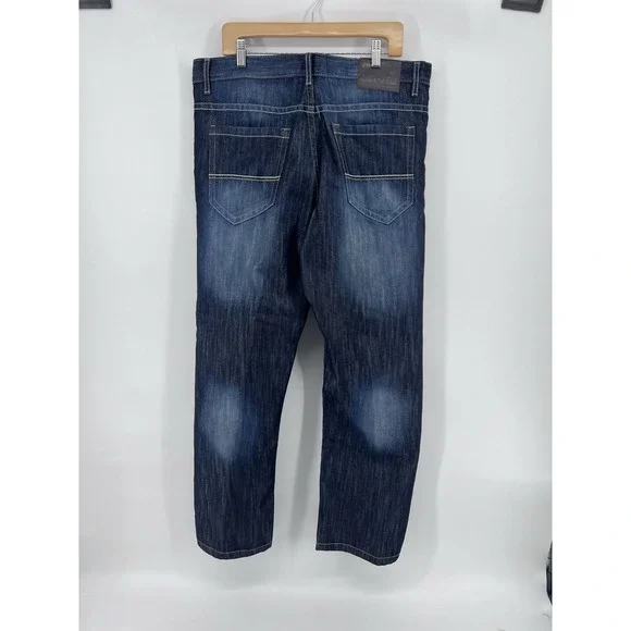 Y2K Southpole Denim Jeans Size 36x30 Faded Dark Wash MCMXCI - Picture 3 of 8